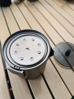 Заварочный чайник походный серый