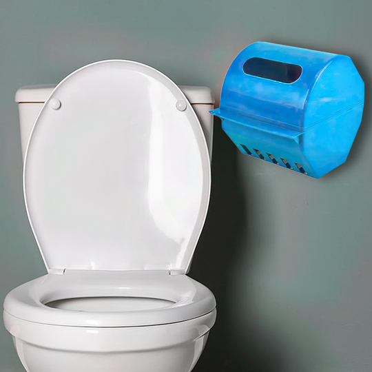 Держатель пластиковый для туалетной бумаги настенный голубой/DRK