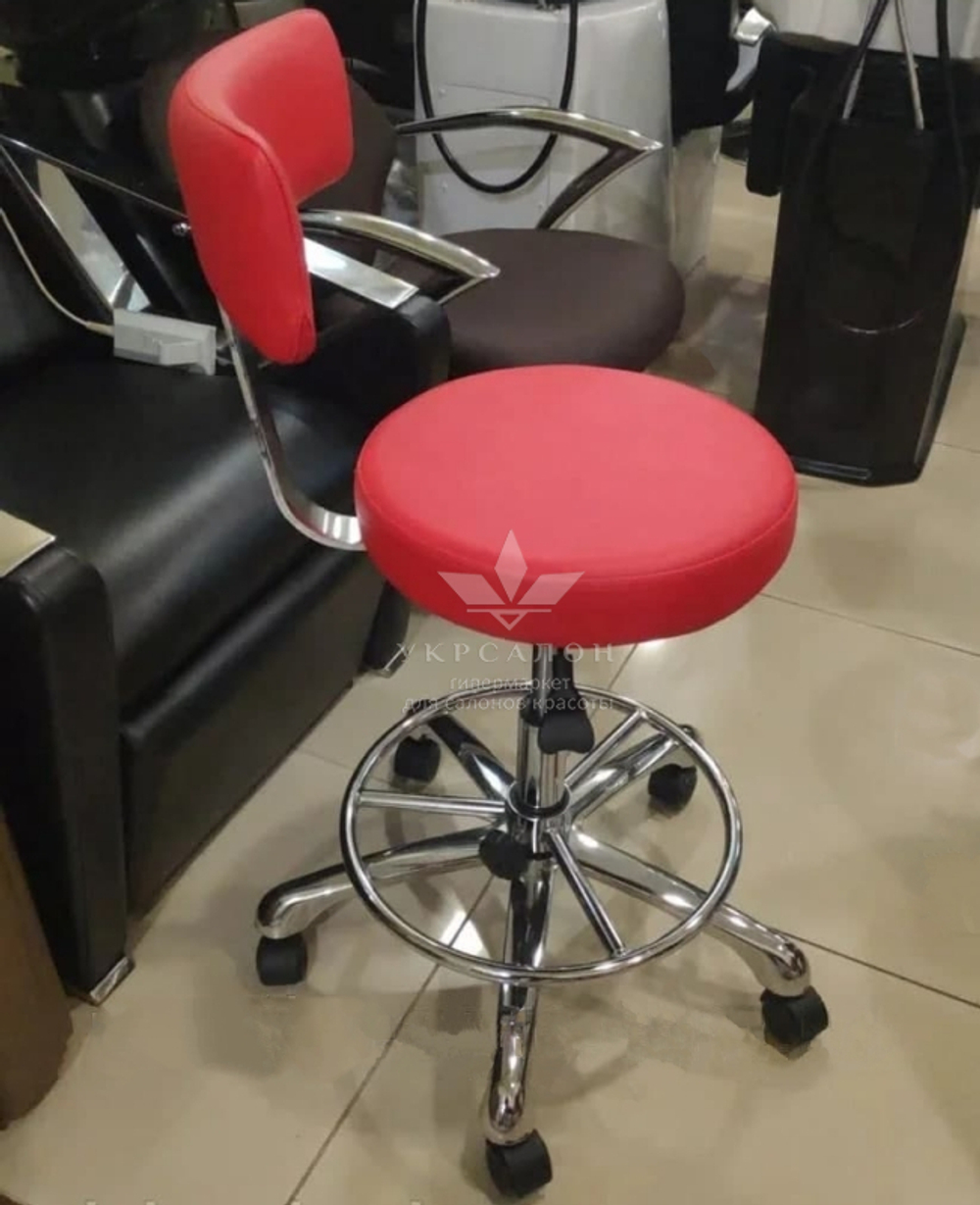 Стільчик майстра зі спинкою на пневматику ZD-2116