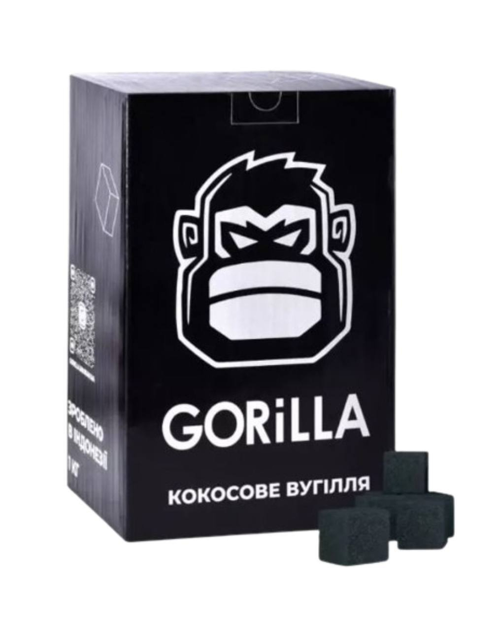 Кокосовый уголь Gorilla (Горилла)  1кг 72 шт 25х25