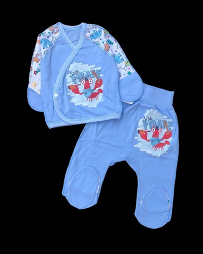 Комплект 2в1: льоля, повзунки "Принт", кулір, ТМ "Happy ToT" (62 см)