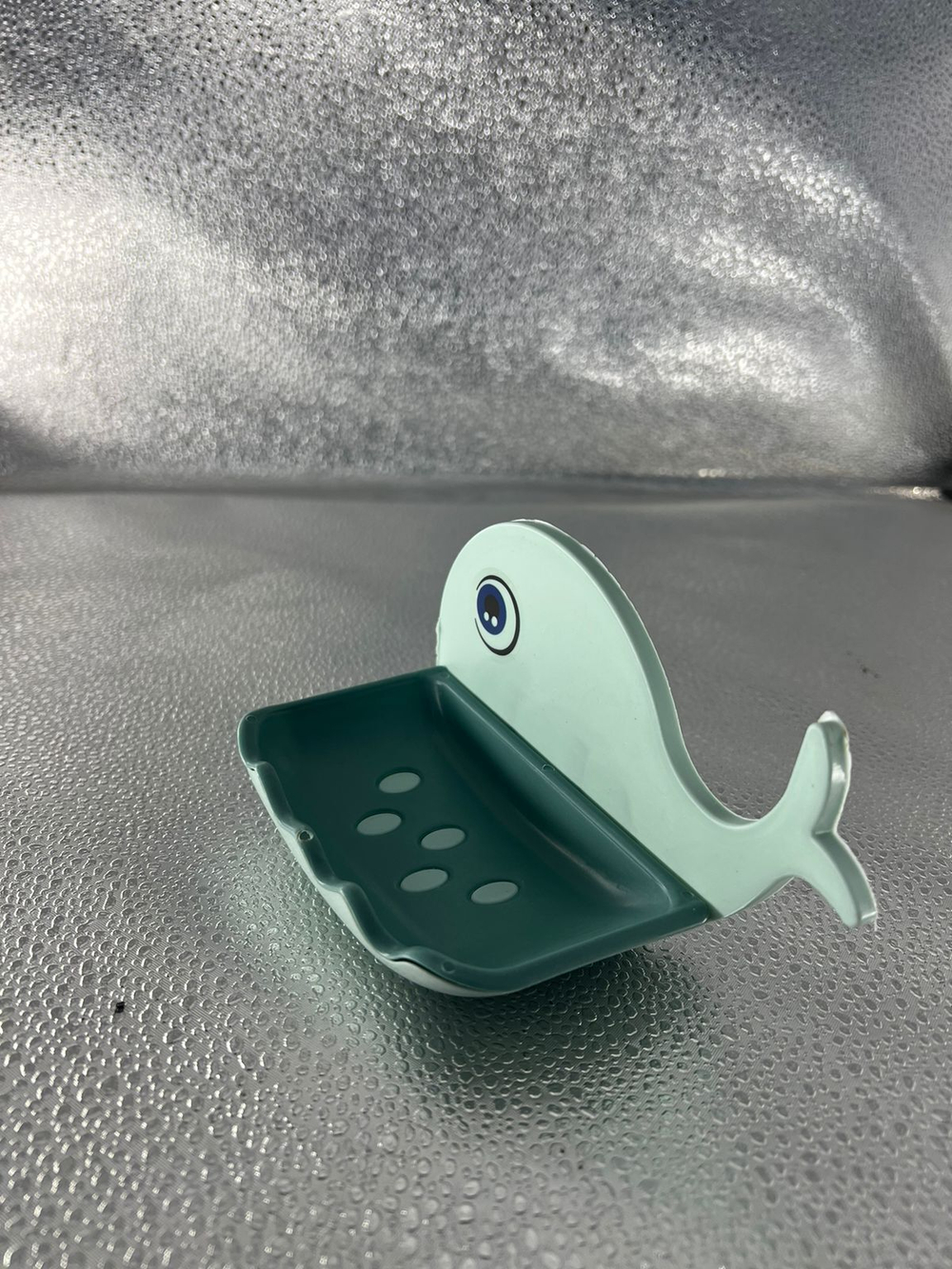 Мыльница Кит бирюзовый