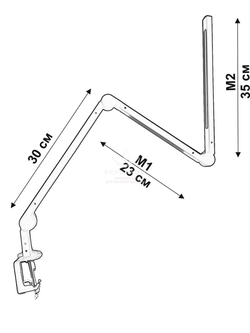 Настольная лампа Global Fashion SM-6621 на струбцине, 37 Вт, черная