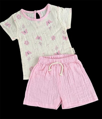 Костюм 2в1: футболка, шорти "Summer", муслін ТМ "Caramio"