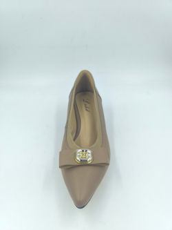 Женские балетки из искусственной кожи с декоративным элементом /размеры 35-40