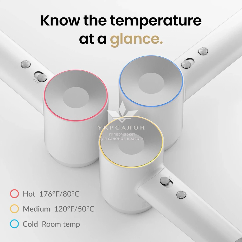 Фен Laifen профессиональный с ионизацией, 1 насадка, белый