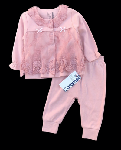 Костюм 2в1: кофта, штани "Пудрова краса", бавовна ТМ "Caramell"