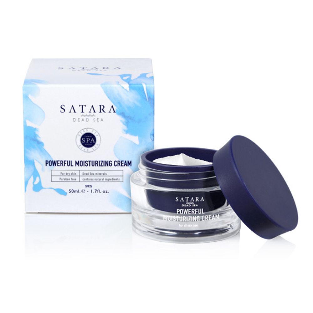 Денний зволожуючий крем для сухої шкіри (SPF25) Satara Dead Sea / Powerful Moisturizing Cream for dry skin