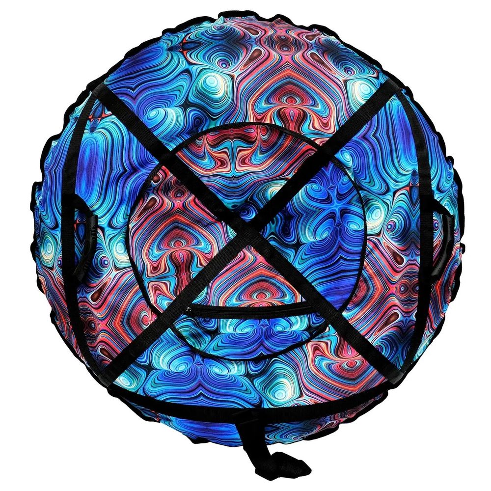 Надувные санки-ватрушки "Калейдоскоп" диаметр 100 см. (Оксфорд, ПВХ)