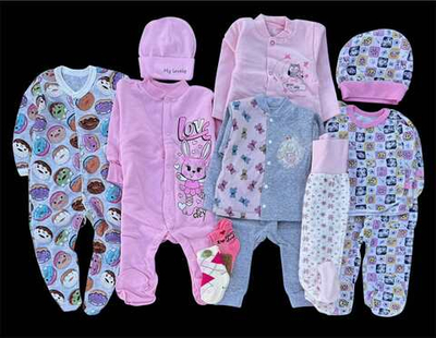 Гарний набір одягу для новонародженої дівчинки, якісний одяг для немовлят, зима, демісезон (осінь, весна), зріст 68 см, бавовна