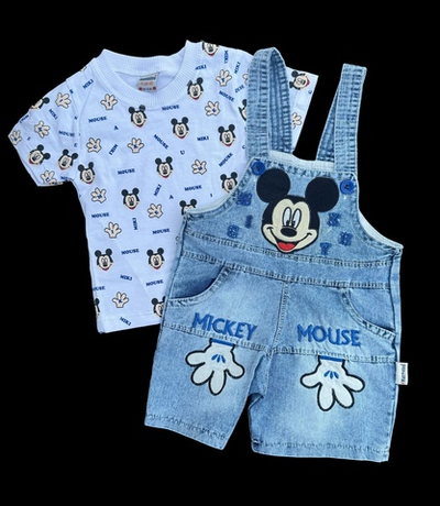 Пісочник із футболкою "Міккі", бавовна, денім, ТМ "Mandalino"