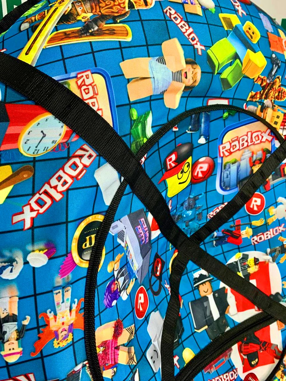 Надувные санки-ватрушки  для катания с горки "Роблекс blue" диаметр 100 см. (Оксфорд, ПВХ)