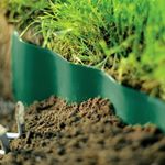 Бордюрная лента садовая, волнистая, 20см х 9м зеленая