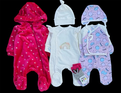 Гарний набір одягу для новонародженої дівчинки, якісний одяг для немовлят осінь, зима, зріст 56 см, бавовна