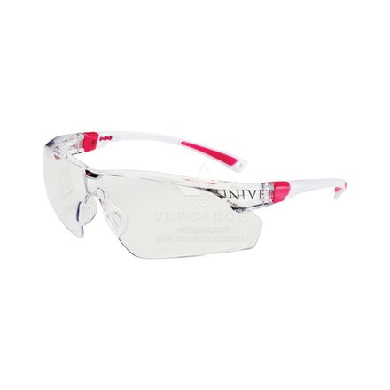 Окуляри захисні незапотіваючі з покриттям від подряпин біло-рожеві, 506u Univet