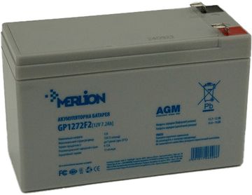 Акумуляторна батарея MERLION AGM 12 V 7.2 Ah (GP1272F2B)