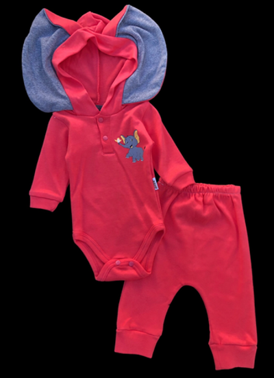 Комплект 2в1: боді з довгим руковом, штани "Слоник", бавовна "Aist"