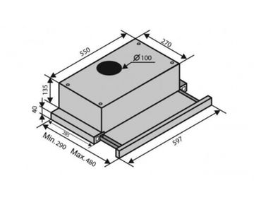 Витяжка VENTOLUX GARDA 60 INOX (680) IT