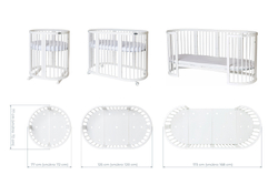Детская кроватка-трансформер Ingvart Smart Bed 9 в 1 Round (72*72)