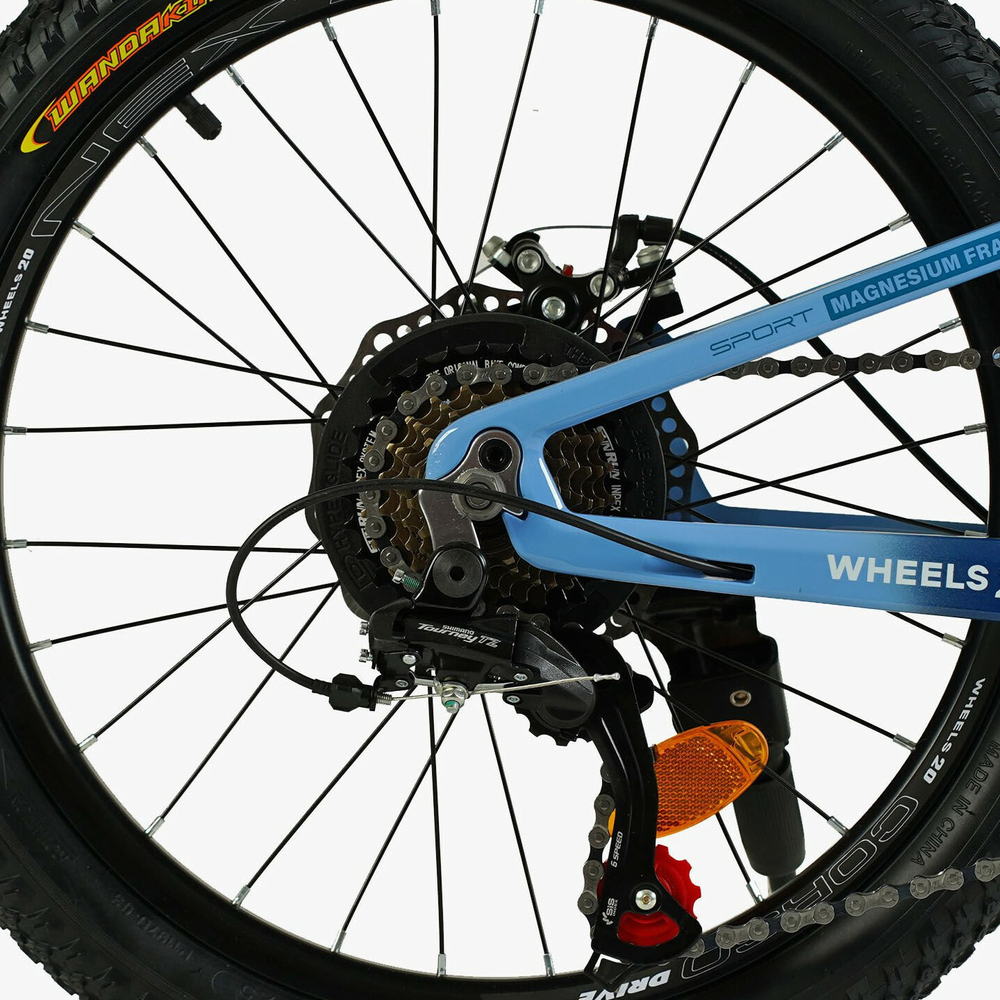 Детский спортивный велосипед 20 дюймов Corso Next магниевый, оборудование Shimano