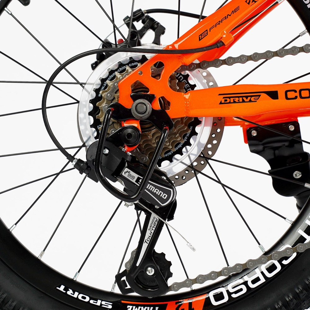 Детский спортивный велосипед 20 дюймов Corso Spirit, оборудование Shimano