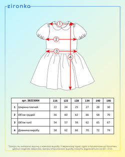Сукня синя для дівчинки (арт. 3822300402)