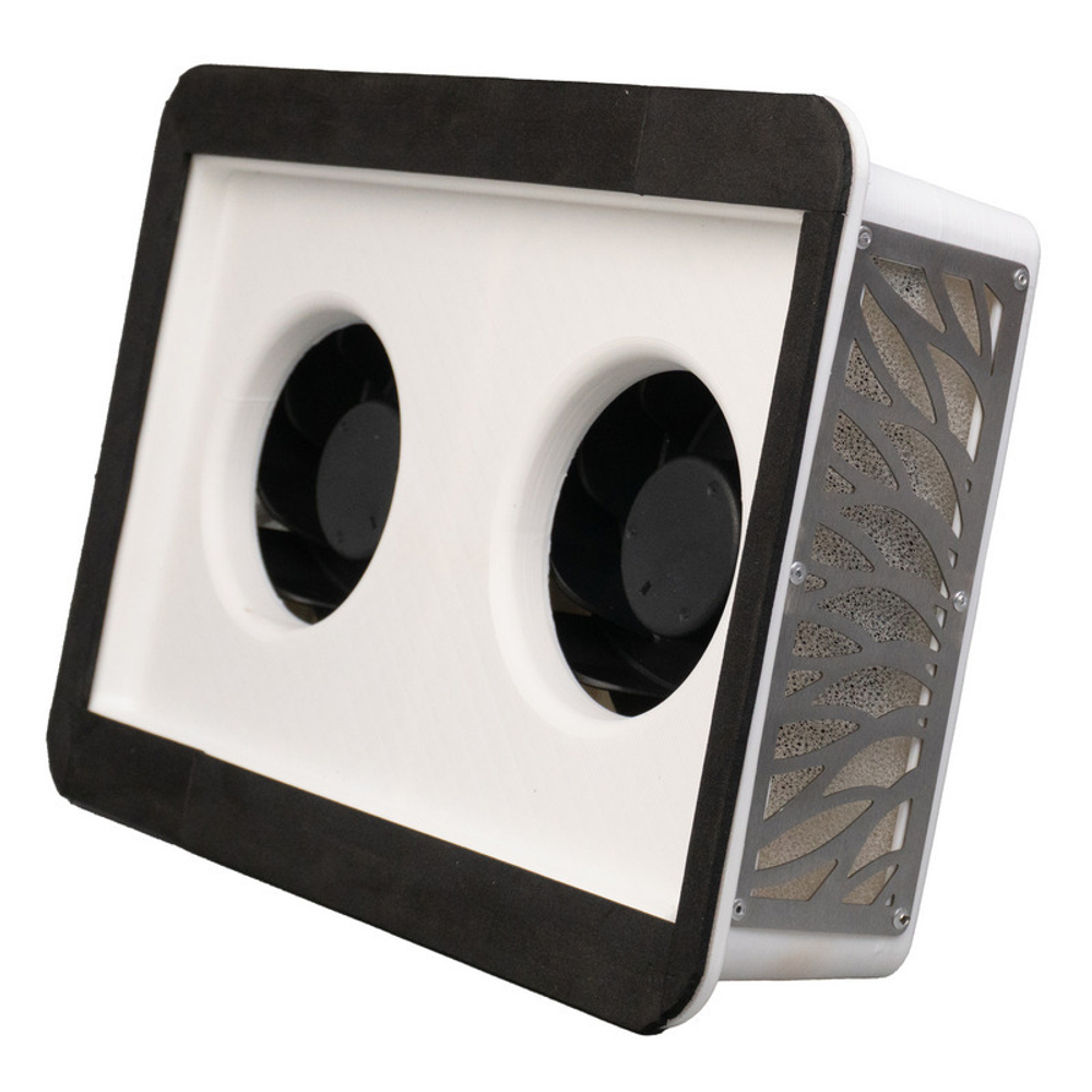 Вытяжка для маникюра врезная Ulka Tornado, цвет белый (сетка металлик)