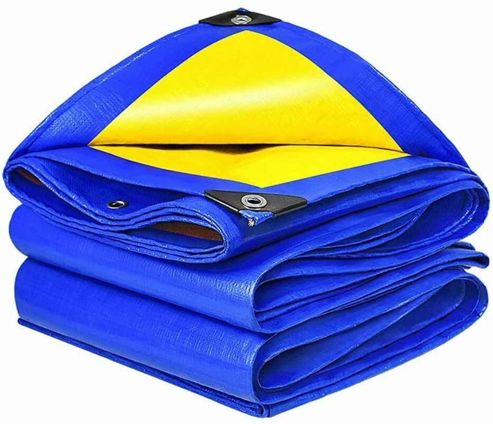 Тент 3х5м. Желто-синий. "Патриот". Плотность 90г\м2. От дождя, снега для тени. Усиленный край