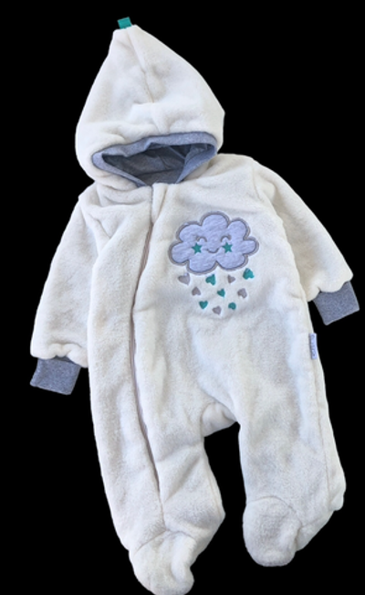 Комбінезон (ромпер) із капюшоном "Хмаринка", набивна махра "SM"