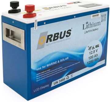Акумулятор для ДБЖ ORBUS LiFePO4 12,8V 100Ah 1280Wh