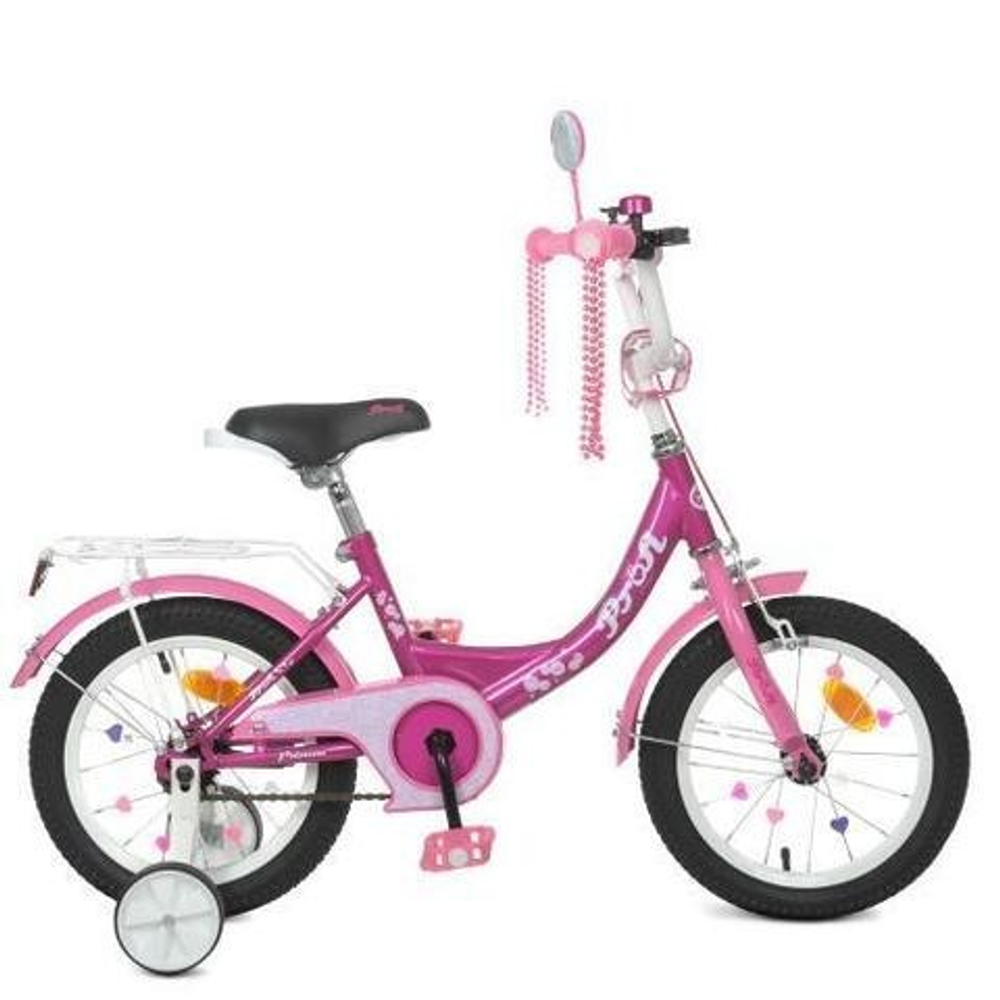 Дитячий велосипед для дівчинки Profi Princess 14 дюймів з багажником