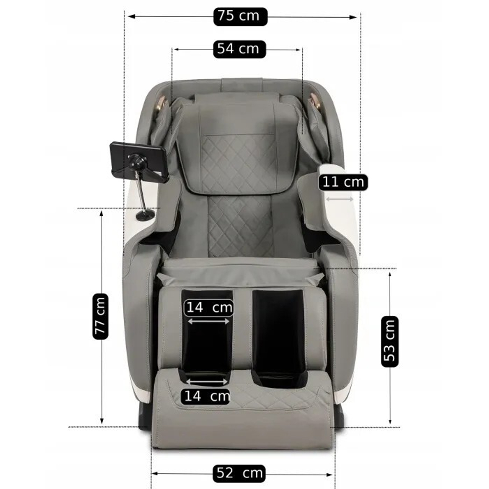 Масажне крісло Maxvel, сіре