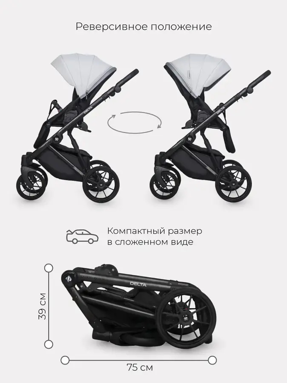 Універсальна коляска 2 в 1 Riko Delta