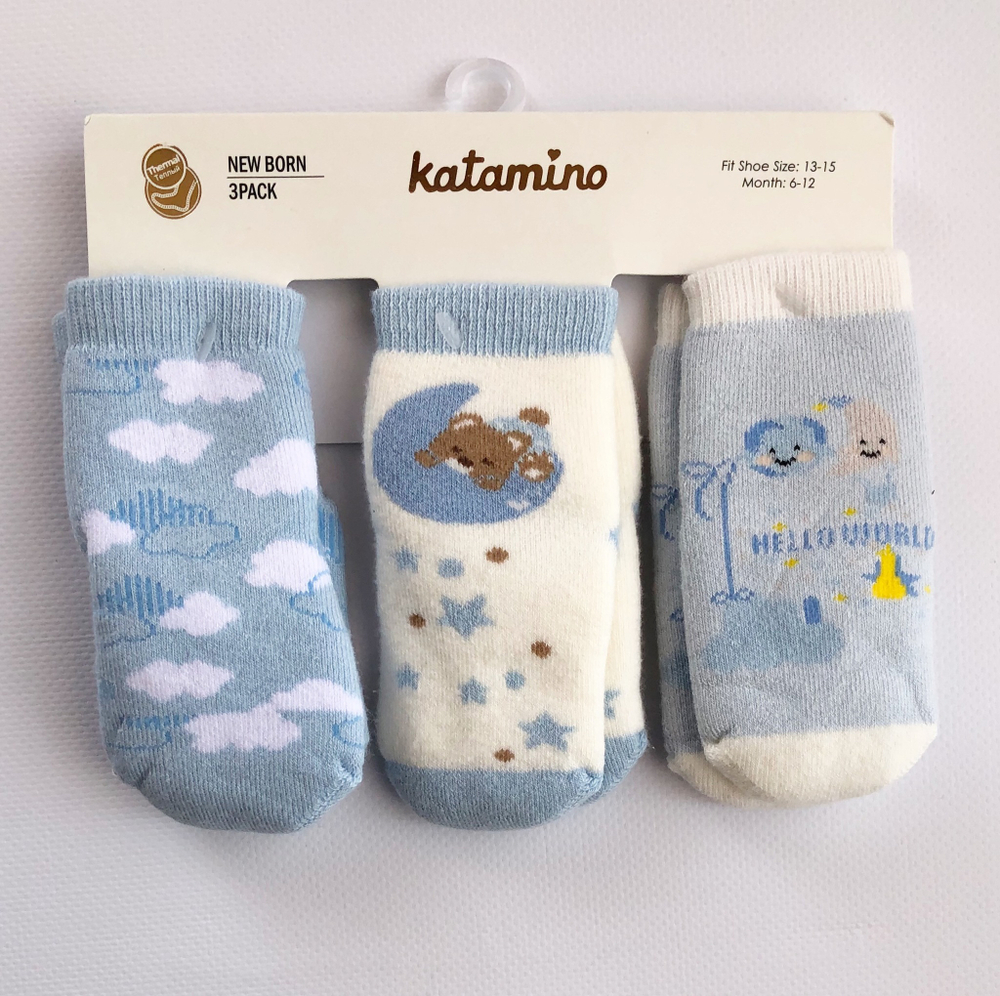 Шкарпетки, набір 3 шт, махра ТМ "Katamino" (12-18 міс)