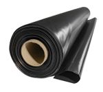 Плёнка чёрная, 150мкм, 3м/50м. полиэтиленовая (для мульчирования, строительная).