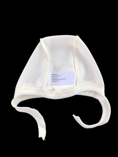 Шапочка із завязками, інтерлок ТМ "Happy ToT" (0-1 міс, 36 см)