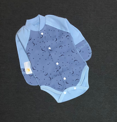 Боді з довгим рукавом "Принт", інтерлок ТМ "Happy TOT" (56 см)