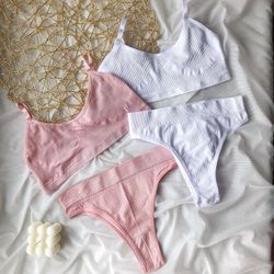Комплект білизни в рубчик