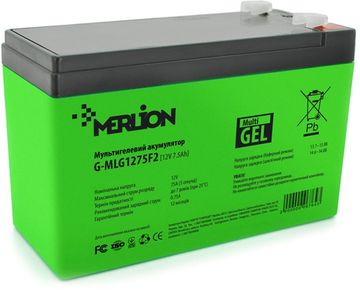 Акумуляторна батарея MERLION 12 V 7.5 Ah (G-MLG1275F2)