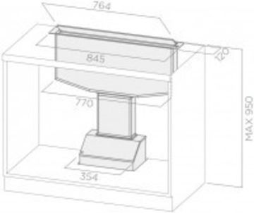 Витяжка ELICA SEE YOU BL/F/90