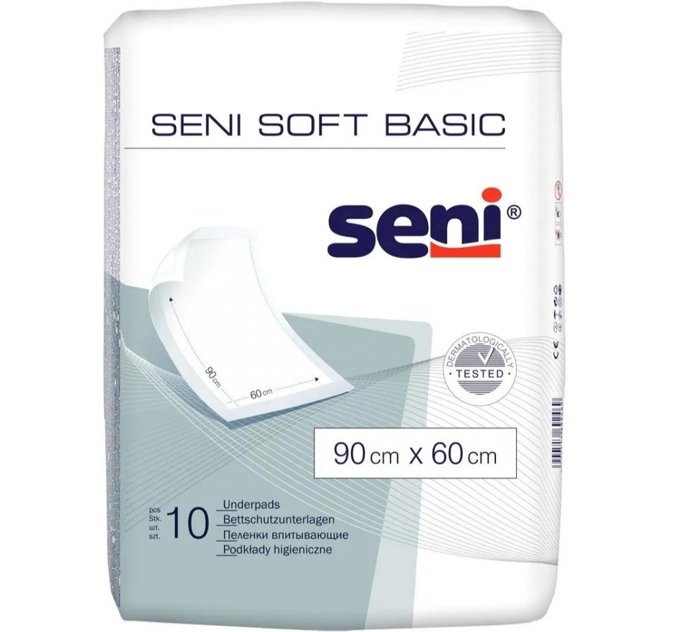 Одноразові пелюшки Seni Soft Basic, 90х60 см, 10 шт.