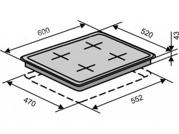 Варильна поверхня газова VENTOLUX HG640-B1 GEE (BLACK)