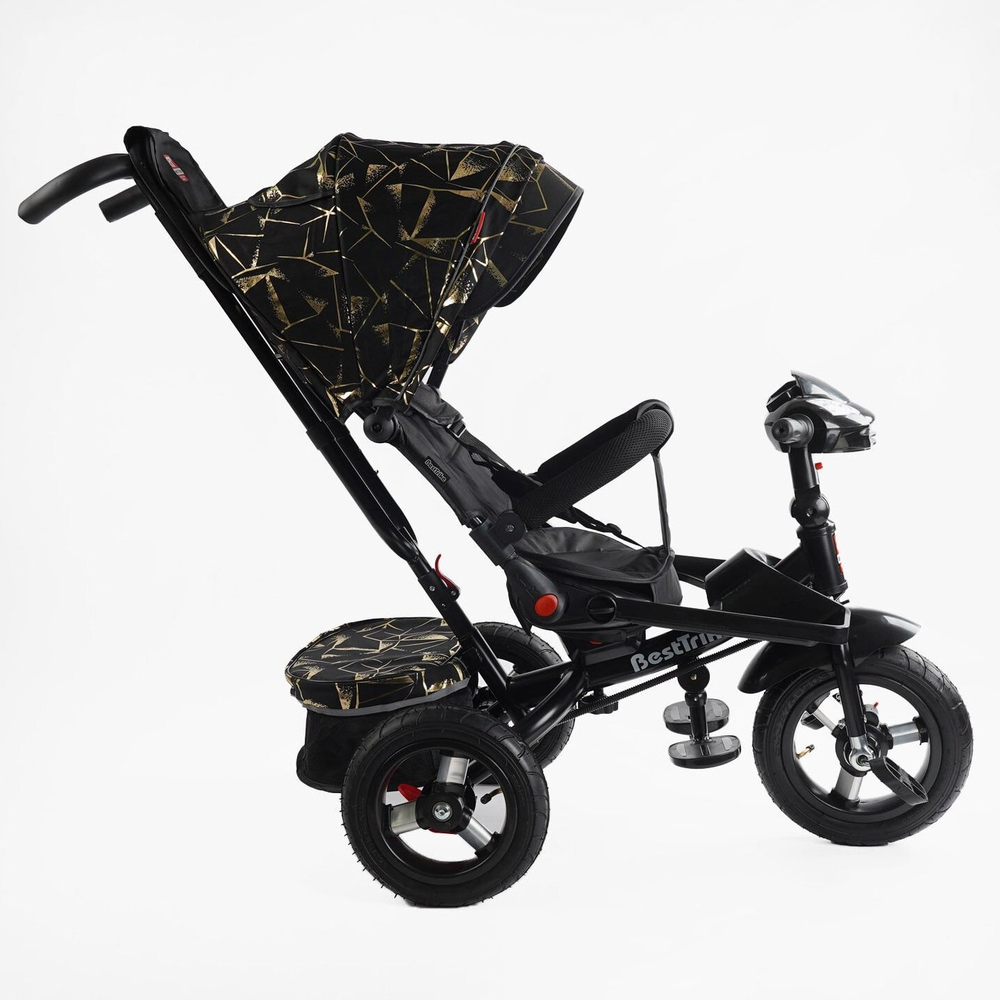 Дитячий триколісний велосипед Best Trike 6088 F надувні/фара, з USB, пультом, батьківською ручкою