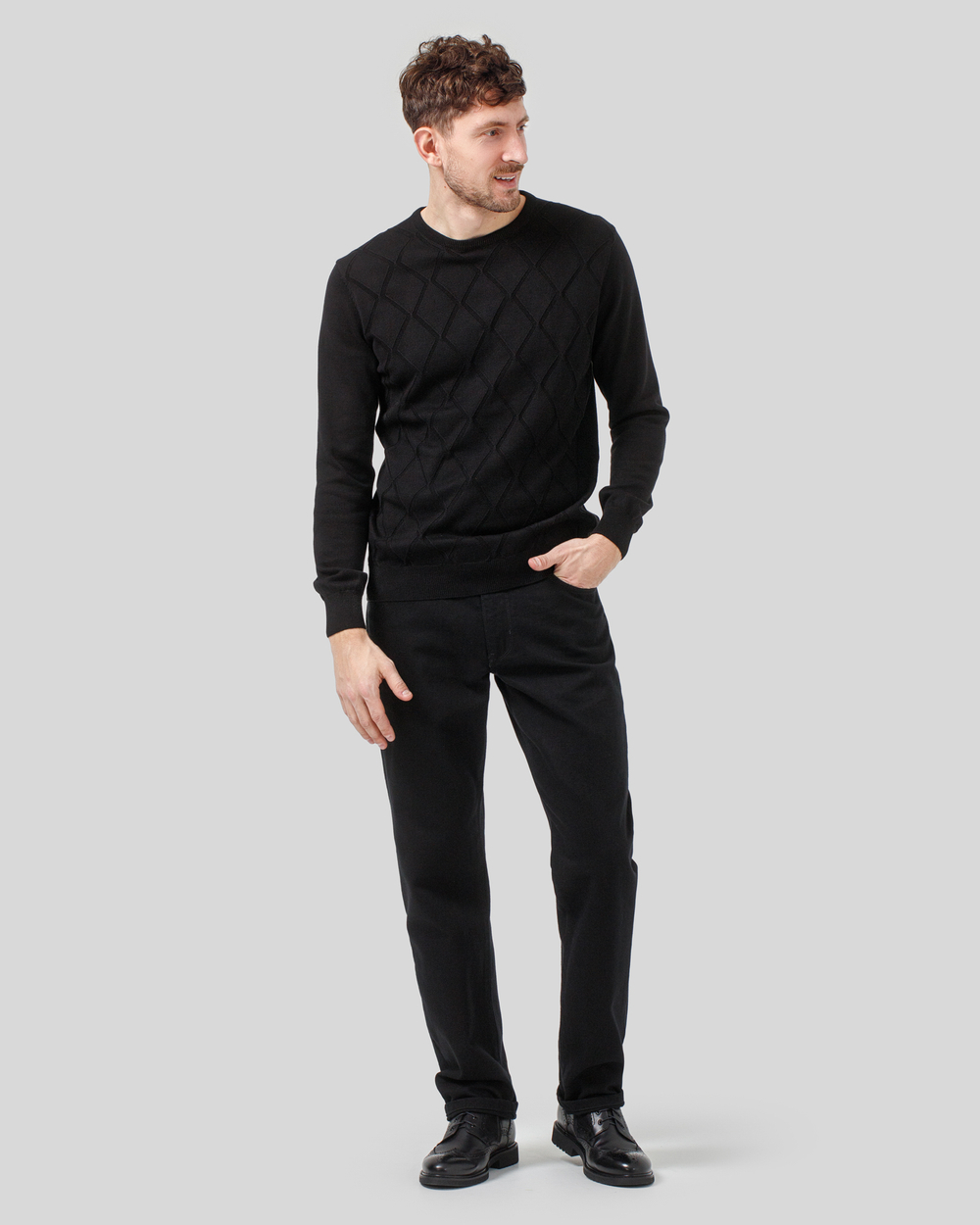 Джемпер чоловічий чорний (арт. 7662300404)
