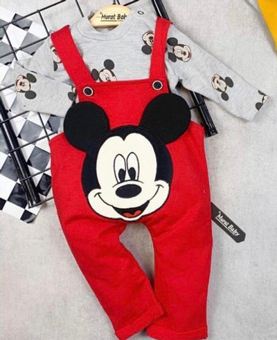 Напівкомбінезон з регланом "Міккі", двунитка, бавовна ТМ "Murat Baby"