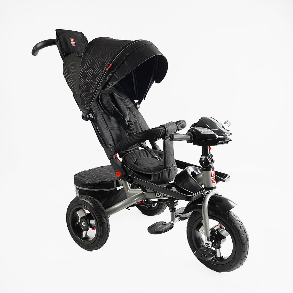 Дитячий триколісний велосипед Best Trike 6088 F надувні/фара, з USB, пультом, батьківською ручкою