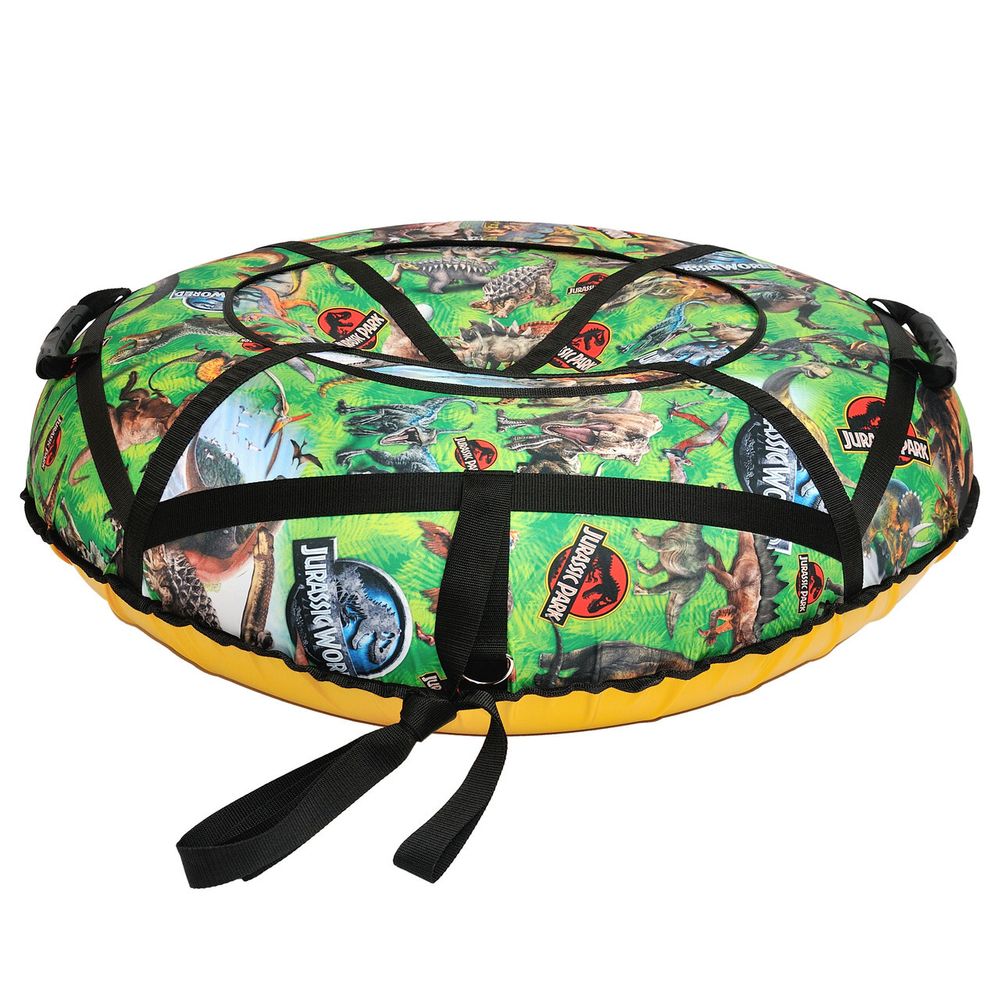 Надувные санки-ватрушки  для катания с горки "Dino" диаметр 100 см. (Оксфорд, ПВХ)