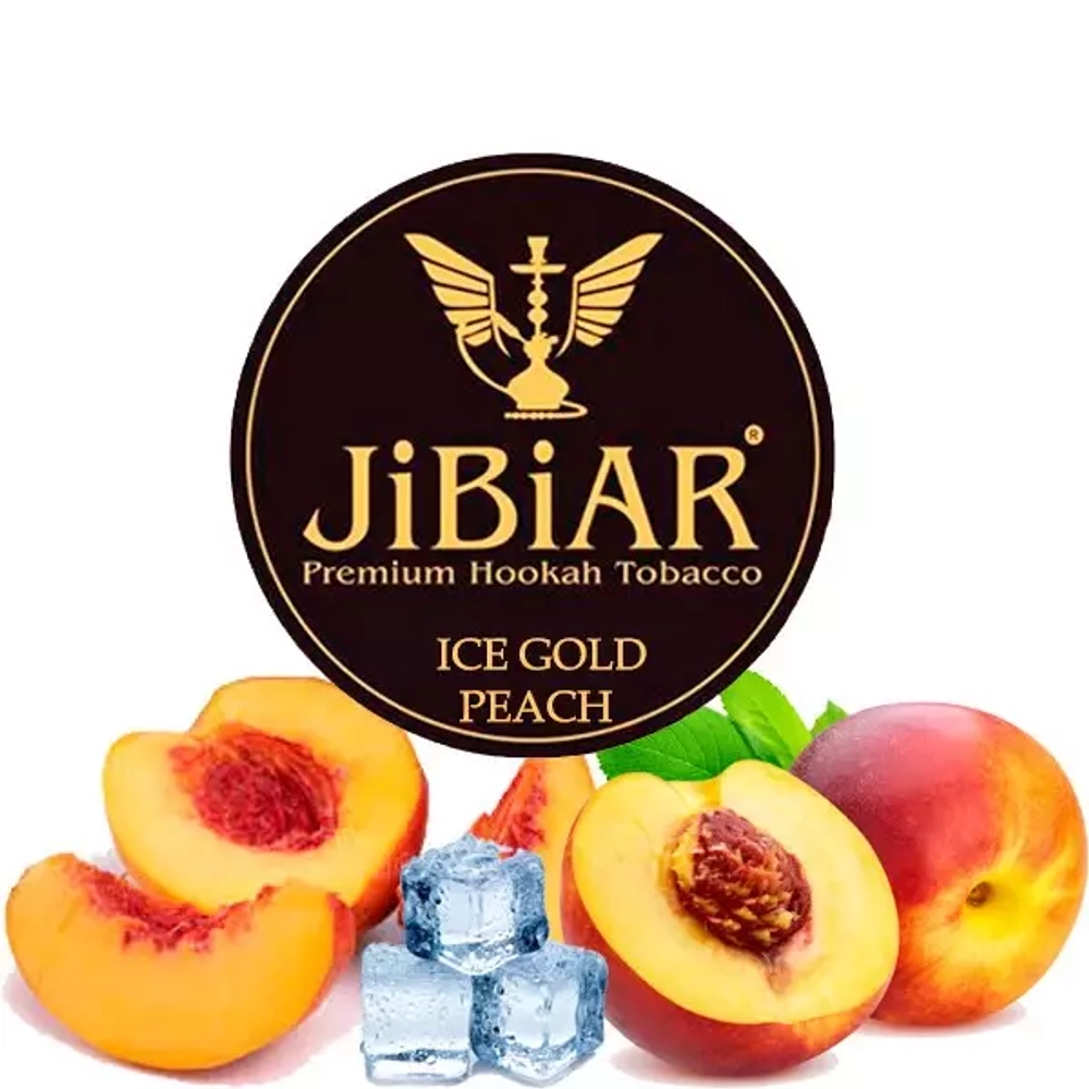 Тютюн Jibiar Ice Gold Peach (Джибіар Крижаний Персик) для кальяну купити вигідно з швидкою доставкою