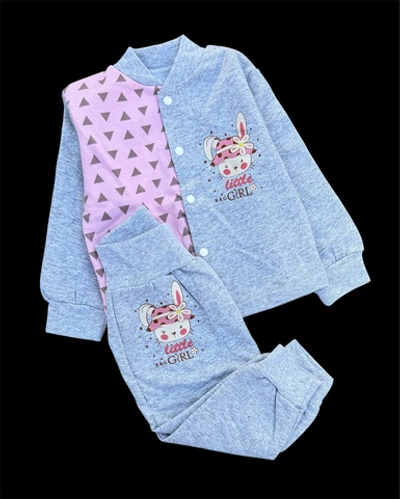 Костюм 2 в 1: кофта, штани "Принт", футер ТМ "Happy ToT" (68 см)