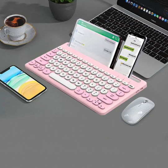 Игровая клавиатура с RGB-подсветкой и поставкой для телефона AOASMODE L M-1000 USB Розовая/VEN0327/626